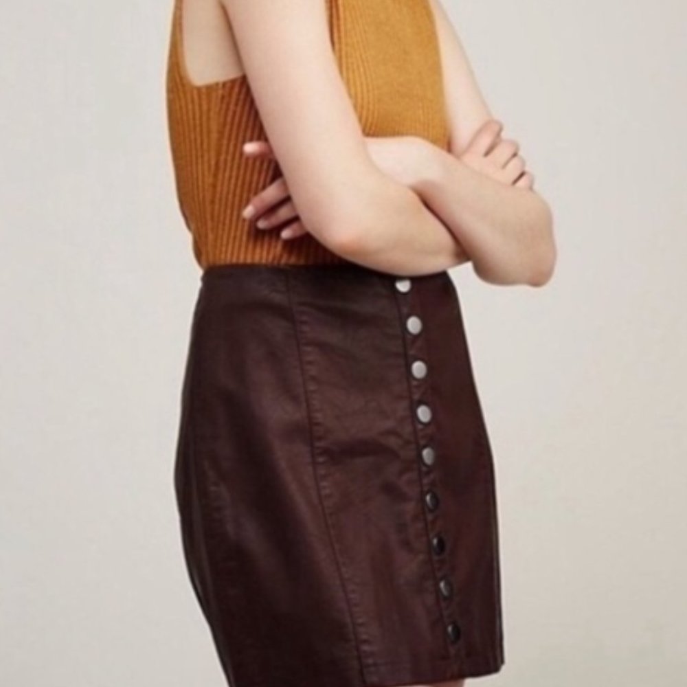 Free People - Oh Snap Vegan Mini - Burgundy - Sz 10